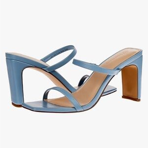 Elegant Blue Heeled Sandals